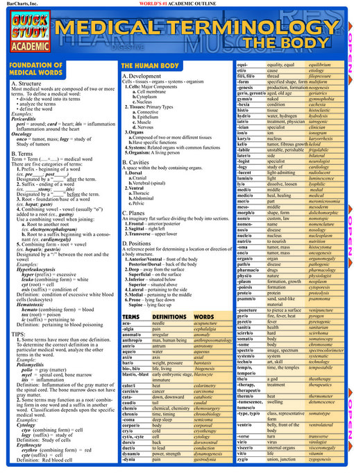 Title details for Medical Terminology by BarCharts, Inc. - Available